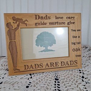 Dads Are Dads Wood Laser Cut Picture Frame